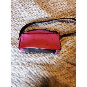 Kate Spade Small Polka Dot Purse in Pink And Black Nylon with leather accents